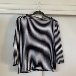 Kate Spade striped boat neck 3/4 sleeve top